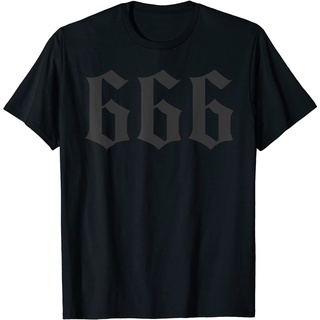 เสื้อยืดวินเทจเสื้อยืด พิมพ์ลาย 666 Mark of the Beast Satanic Devil สําหรับผู้ใหญ่S-4XL