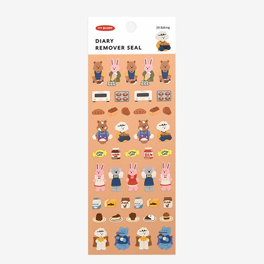 Diary Remover Seal สติ๊กเกอร์จิ๋ว ลาย 35-42 สติกเกอร์เซ็ต จาก Dailylike ลิขสิทธิ์แท้