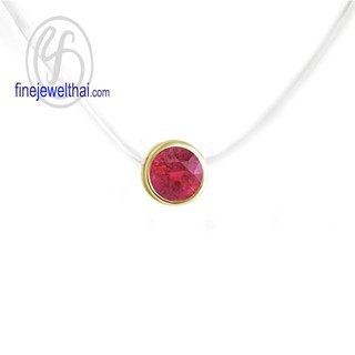 Finejewelthai-จี้ทับทิม-ทับทิม-จี้พลอย-พลอยประจำเดือนเกิด-Ruby-Silver-Pendant-Birthstone-P1086rb00 (ราคาต่อชิ้น)