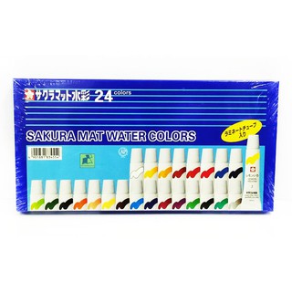 สีน้ำ 24 สี SAKURA MAT WATER COLORS