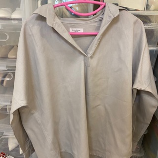 เสื้อเชิ้ตเกาหลี สีเทา แขนยาว