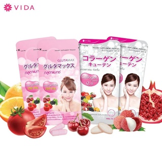 🔥ซื้อคู่ถูกกว่า Vida Glutamax 7 capsules / Collagen Q10 12 tablets กลูตาแมกซ์ 7 แคปซูล / คอลลาเจน คิวเท็น 12 เม็ด