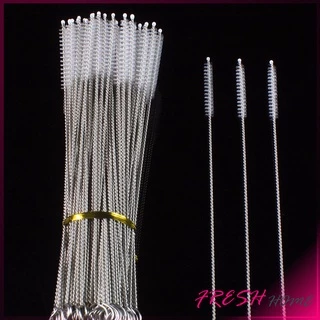 แปรงล้างหลอดดูด จุกนม ขนไนล่อน ไม่ทำให้เป็นรอย Stainless steel soft straw straw brush
