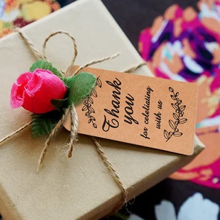พร้อมส่ง &gt;&gt;&gt;แท็ก ป้ายกระดาษ แท็กขอบคุณ ป้ายห้อย ขอบคุณ THANK YOU