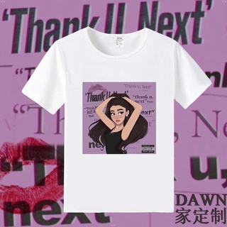 เสื้อยืดแขนสั้น พิมพ์ลายอัลบั้ม Ariana Grande แฟชั่นฤดูร้อน สําหรับผู้ชาย และผู้หญิง