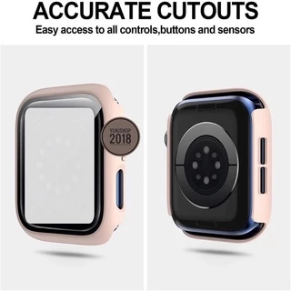 พร้อมส่งจากไทย Case ใช้สำหรับ Smart Watch Series 11/10/9/8/7/6/SE/5/4/3/2/1 พร้อมกระจกกันรอยหน้าจอ คลุมรอบด้าน เคสกระจก