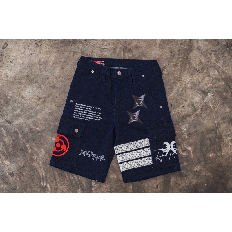 ✅ของแท้100%✅ Holdem x Naruto “Shuriken tactical denim shorts”