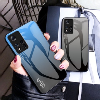 Xiaomi Poco M4 Pro 5G Mi Poco M4 Pro M4Pro เคสกระจก Tempered Glass Phone เคส Soft TPU Edge Protection Hard Case Back Cover