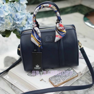 กระเป๋า KEEP sheep leather Pillow bag  สี navy blue