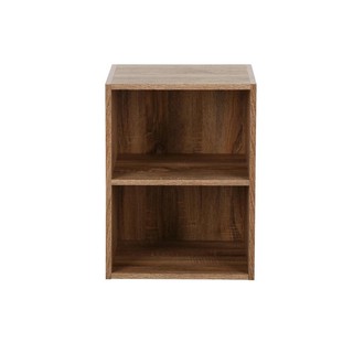 Storage cabinet SHELF 2 LEVEL BROWNY SOLID/OAK Multipurpose furniture Home &amp; Furniture ตู้เก็บของ ตู้เตี้ยโล่ง 2 ชั้น FU