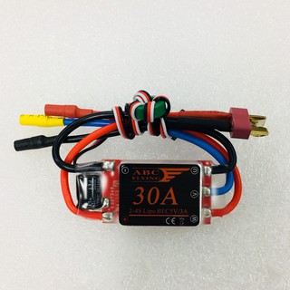 สปีด ABC : Speed Controller 30A เชื่อปลั้กให้เสร็จเรียบร้อย ใส่เครื่องบินบังคับ