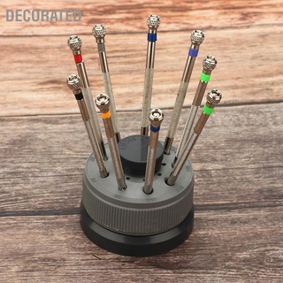 Decorated 9Pcs 0.8mm‑2.0mm Watch Screwdriver Kit Tools for Repairing