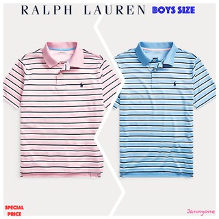 RALPH LAUREN STRIPED PERFORMANCE POLO SHIRT ( BOYS SIZE 8-20 YEARS )