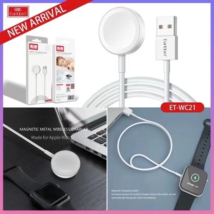 Earldom รุ่น ET-CW21 Watch charging cable  wireless charger สายชาร์จนาฬิกาแบบไร้สาย ความยาวสาย 1 เมตร 5V/2A 2.5W(MAX) #4