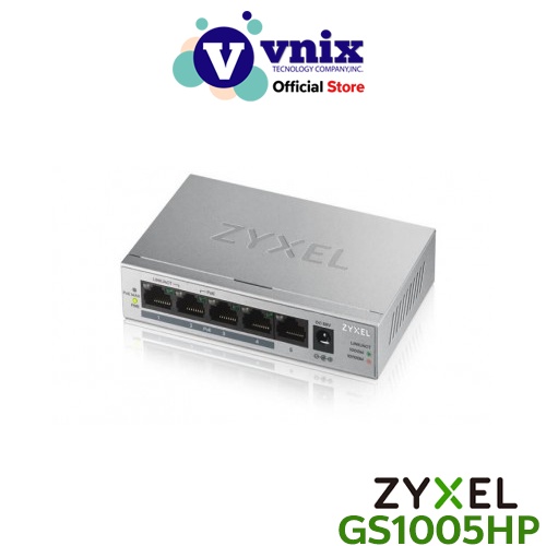 ZYXEL รุ่น GS1005HP อุปกรณ์ 5 port GbE Unmanaged High Power PoE+ Switch