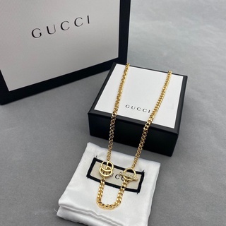 Gucci สร้อยคอแฟชั่น กระดุมตัว T สวยงาม หรูหรา