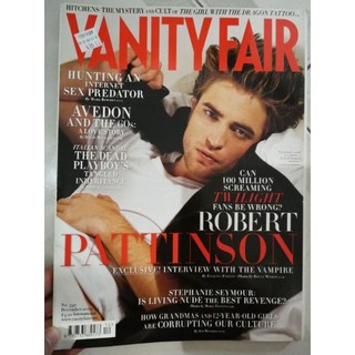 นิตยสาร vanity fair หน้าปก rebert pattinson มือสอง สภาพดี