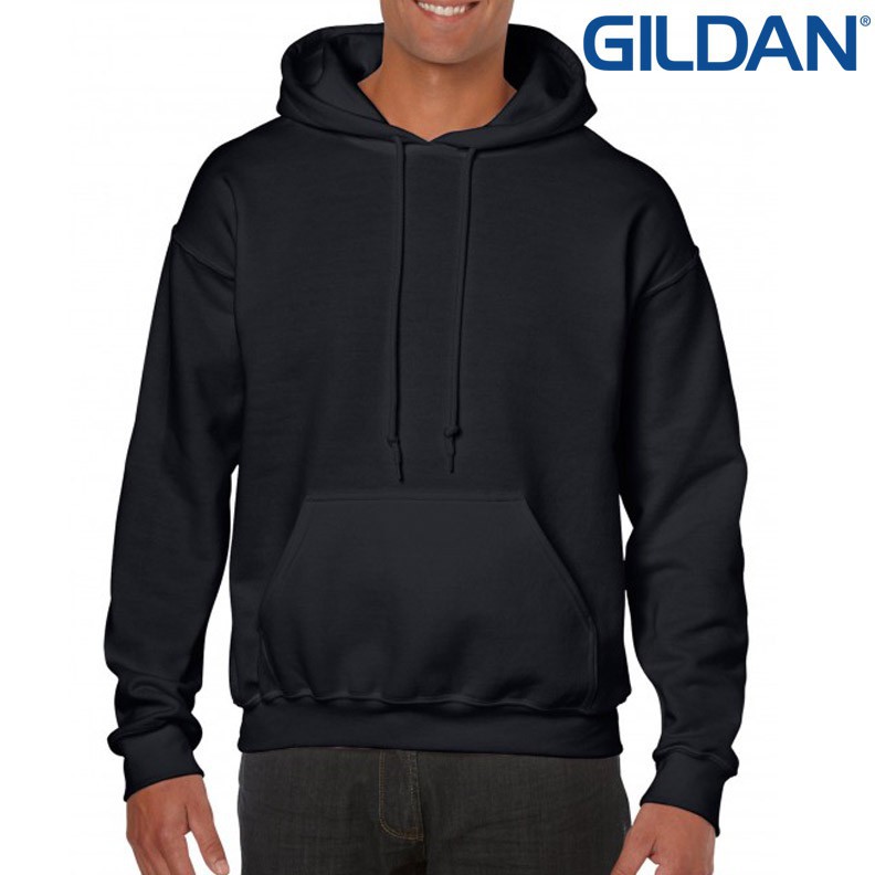 ❣◄✇(มีโค๊ดส่วนลด)เสื้อฮู้ด เสื้อฮู๊ด Hood Hoodie กันหนาว Gildan แบบสวมหัว สีดำ