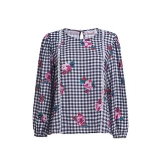 Lady Plus เสื้อแขนยาวลายสก๊อต | Long Sleeve Check Print Blouse by Ohayo