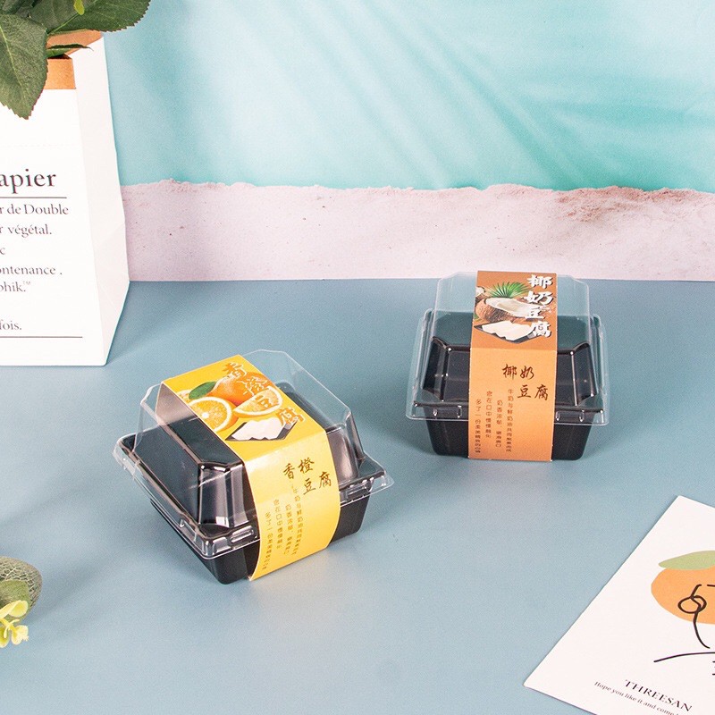 B012 พร้อมส่ง!(แพค20กล่อง+ฝา) กล่องใส่ขนม ใส่อาหาร สไตล์เกาหลี มี2สี