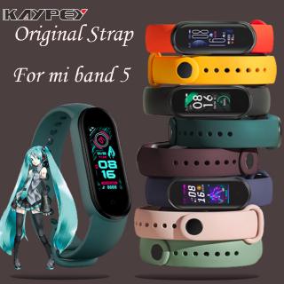 สายนาฬิกาข้อมือซิลิโคน 25 สีสําหรับ Xiaomi Mi Band 5/6 Smart Wristband