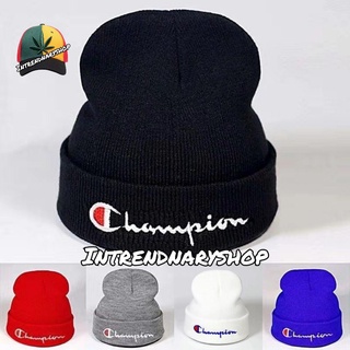 หมวกไหมพรม  Champion หมวกแชมเปียนส์  5สี ใส่หน้าหนาว คุณภาพดี ราคาถูก Knitted Winter Hat Beanies Fashion