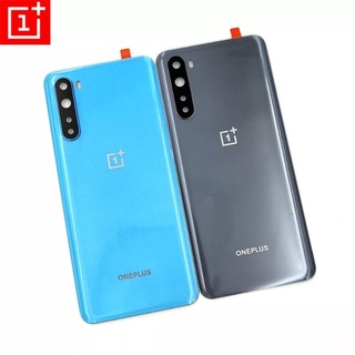 OnePlus Nord แบตเตอรี่ฝาครอบกระจกด้านหลังด้านหลังเคสประตู + กล้องเลนส์สำหรับ One Plus 1 + nord แบตเตอรี่