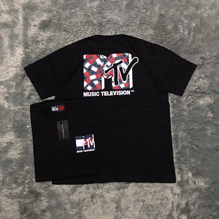 Tommy FLAG X Mtv เสื้อยืดลําลองแขนสั้นคุณภาพสูงลายโทรทัศน์เพลง