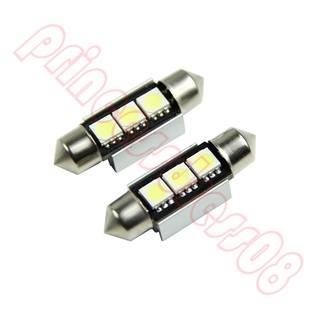 Edb* หลอดไฟเลี้ยวรถยนต์ LED 3 ดวง DC 12V 36 มม. 5050 SMD 6418