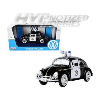 โมเดลรถเหล็ก 1/24 1966 Volkswagen Beetle Police [Motormax]