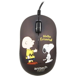 Anitech Wired Mouse Snoopy (SNP-A548) Black