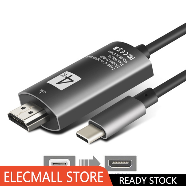 USBC Support 4K 30 Hz USB 3.1 TypeC Male to HDMI Male HD อะแดปเตอร์