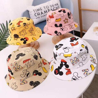 [พร้อมส่ง]หมวกเด็กบักเก็ด Bucket หมวกเด็ก มิกกี้เม้าส์ ตัวอักษร