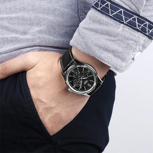 CASIO นาฬิกาข้อมือผู้ชาย สายหนัง สีดำ รุ่น MTP-1375L,MTP-1375L-1A,MTP-1375L-7A,MTP-1375L-9A