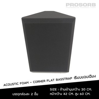 (2 ชิ้น/แพ๊ค) ฟองน้ำซับเสียงเข้ามุม แผ่นซับเสียง Corner Basstrap Flat เรียบตัดขอบเฉียง ลดเสียงก้อง แบรนด์ Prosorb