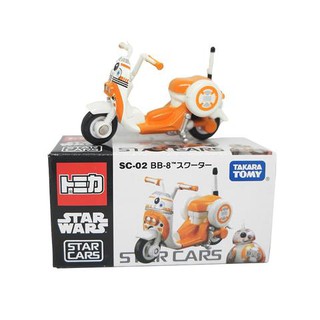 โมเดลรถยนต์ Takara Tomy Tomica Star Cars SC-02 Star Wars BB-8 Scooter Motorcycle Diecast