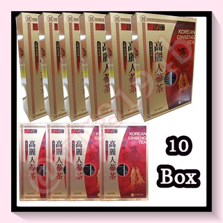 ชาโสมเกาหลีแท้ 100 % KOREAN ONE GINSENG TEA  1 กล่องใหญ่  มี 100 ซอง  10 กล่อง