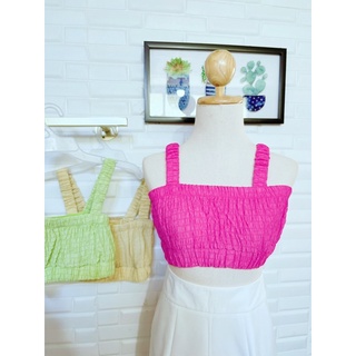 🌈🌈 เสื้อครอป ผ้าย่น so cute / 149 bath