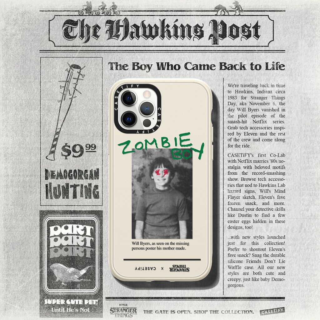 📣 พร้อมส่ง CASETiFY x Stranger Things Zombie Boy Case 12PM