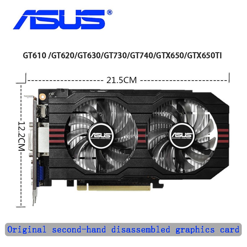 ASUS Nvidia กราฟิกการ์ด GT Series 1GB 2GB GDDR3/5 GT520 GT610 GT620 GT630 GT730 GT740 GTX650TI 750TI