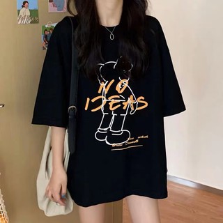 พร้อมส่ง เสื้อยืดแขน oversize เสื้อโอเวอร์ไซส์เกาหลี เสื้อผ้าแฟชั่น เสื้อยืดตัวใหญ่ วัยรุ่นน่ารัก ใหม่2021ขนาดเลือกหลายs