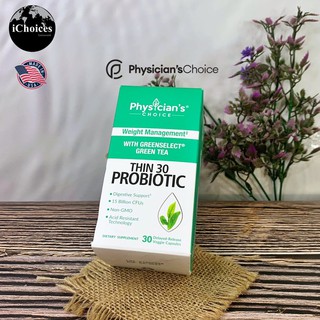 โปรไบโอติก 15 พันล้านตัว Physicians Choice® Thin 30 Probiotic 15 Billion CFUs 30 Veggie Capsules