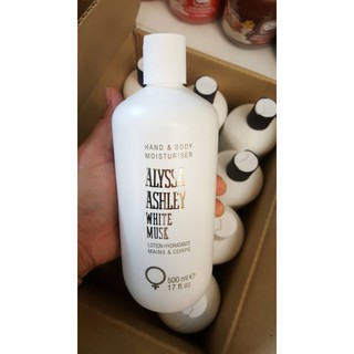 Alyssa Ashley White Musk Hand and Body Moisturise Lotion 500ml (ฝาขาว)ผิวธรรมดา