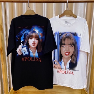 CZH เสื้อยืดแขนสั้น ลิซ่า ตำรวจ Polisa Ploice oversize SML