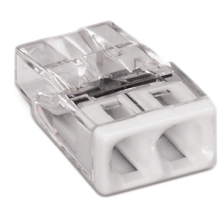 Wago ข้อต่อเชื่อมสายไฟ Splicing Connecter 2ช่อง ของแท้ 100% (แพค 100ชิ้น) [2273-202]