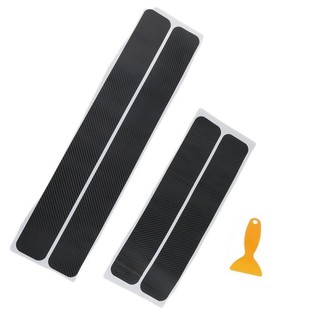 ชุด4ชิ้น Black Carbon Fiber สติ๊กเกอร์ชายบันได (หน้า 60x6.8ซมx2ชิ้น, หลัง 40x6.8ซมx2ชิ้น)