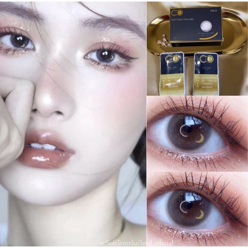 ส่งฟรี EMS lrismoon-รุ่นMild Softlensthailand คอนแทคเลนส์เกาหลีรายปี (วัสดุMPCเหมาะสำหรับคนตาแห้ง)