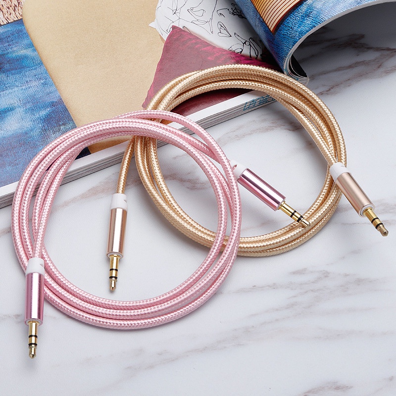 GoodShop สายลำโพง AUX 3.5 mm ยาว 1เมตร เชื่อมต่อสัญญาณเสียง สายแจ็ค