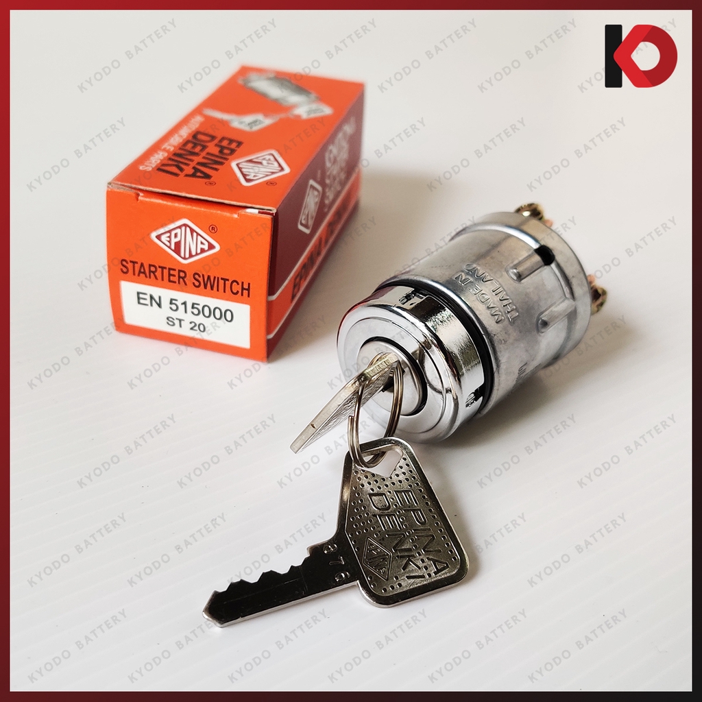 สวิตช์กุญแจสตาร์ท 3 สาย (Ignition & Starter Switch) ยี่ห้อ EPINA DENKI EN515000