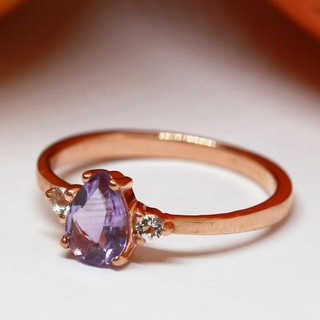 Top1Jewelry แหวนเงินแท้ 925 พลอยแท้ Amethyst